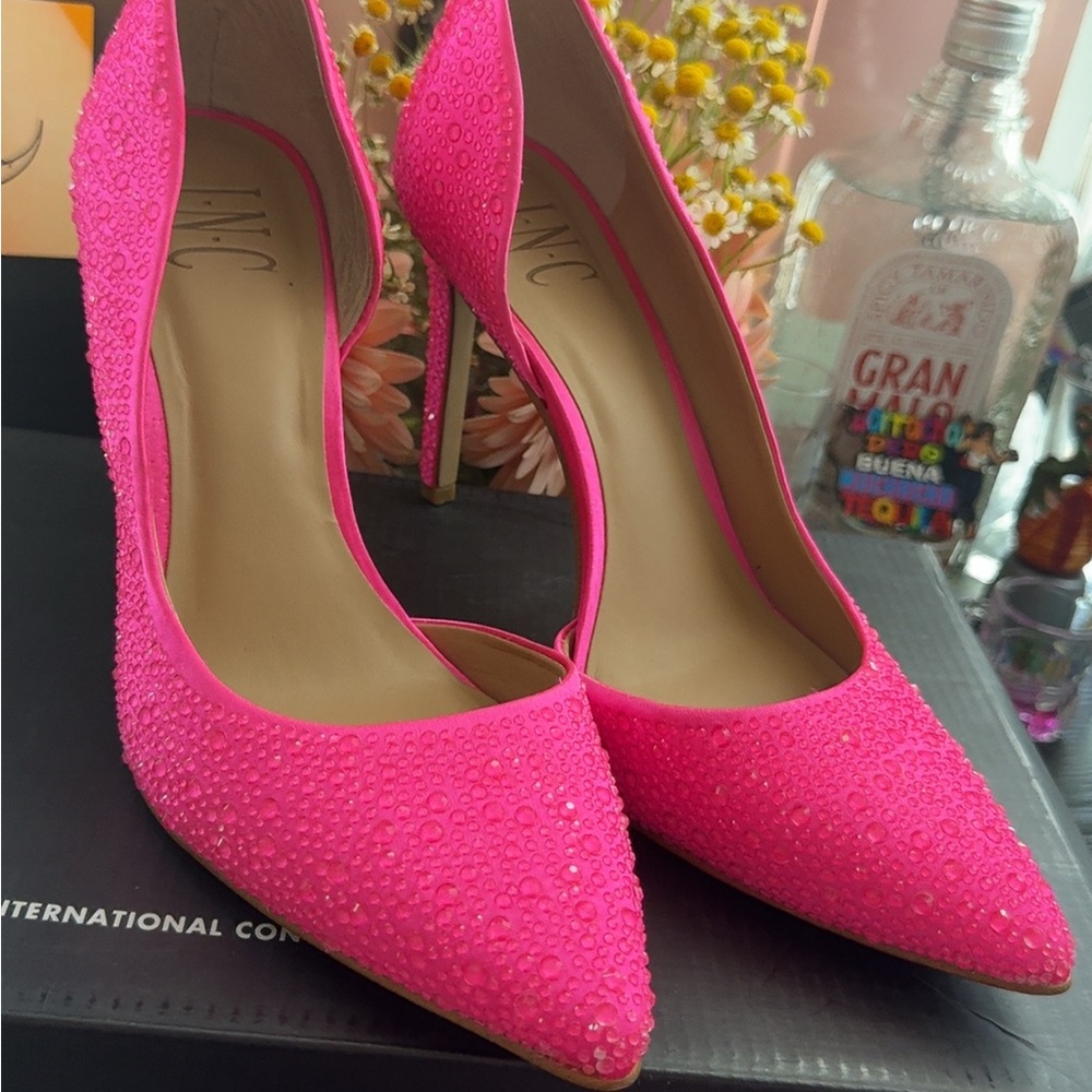 INC International Concepts Pink Suede Heels